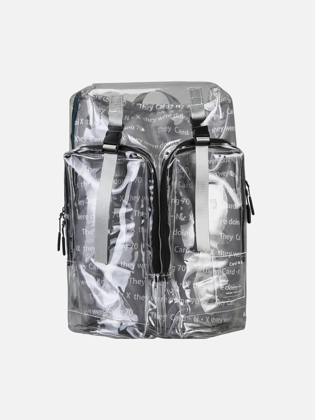 Tntwear® - Transparent Reflective PVC Backpack - tntwear1