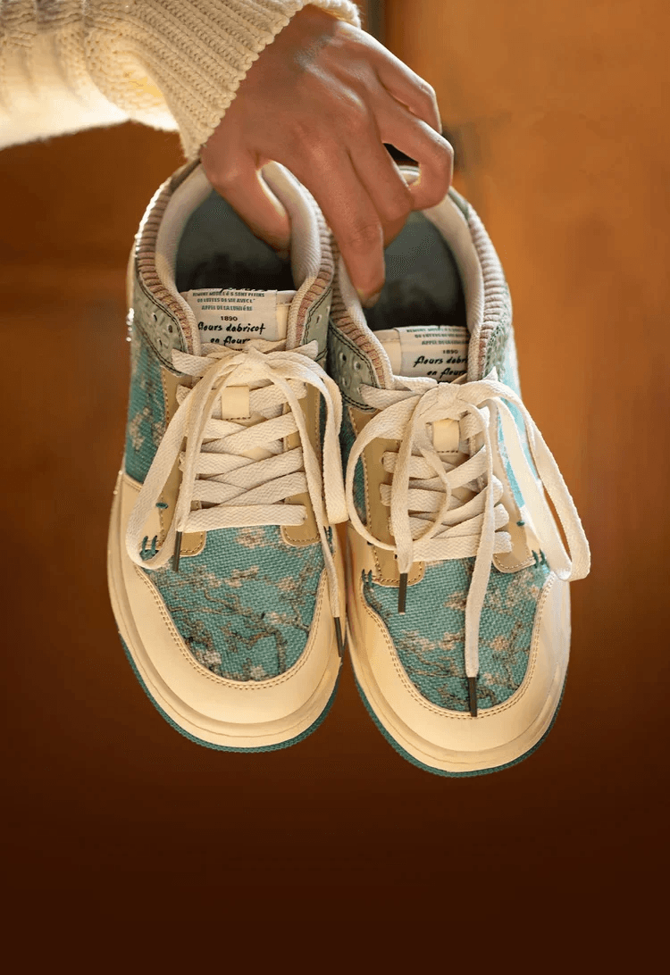 Tntwear® - Van Gogh Almond Blossoms inspired Shoes - tntwear1