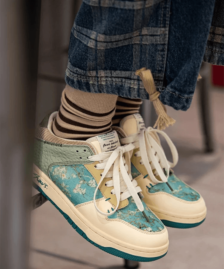 Tntwear® - Van Gogh Almond Blossoms inspired Shoes - tntwear1