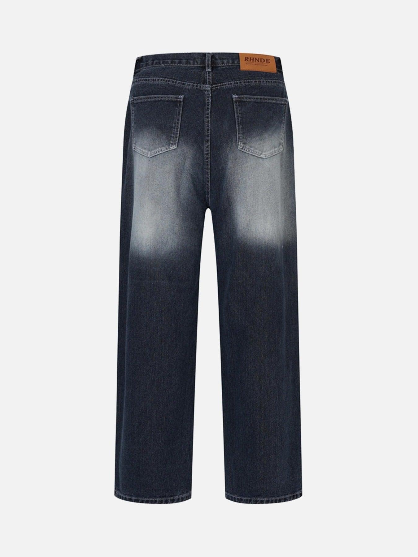 Tntwear® - Washed And Creased Wide-leg Jeans - 1979 - tntwear1