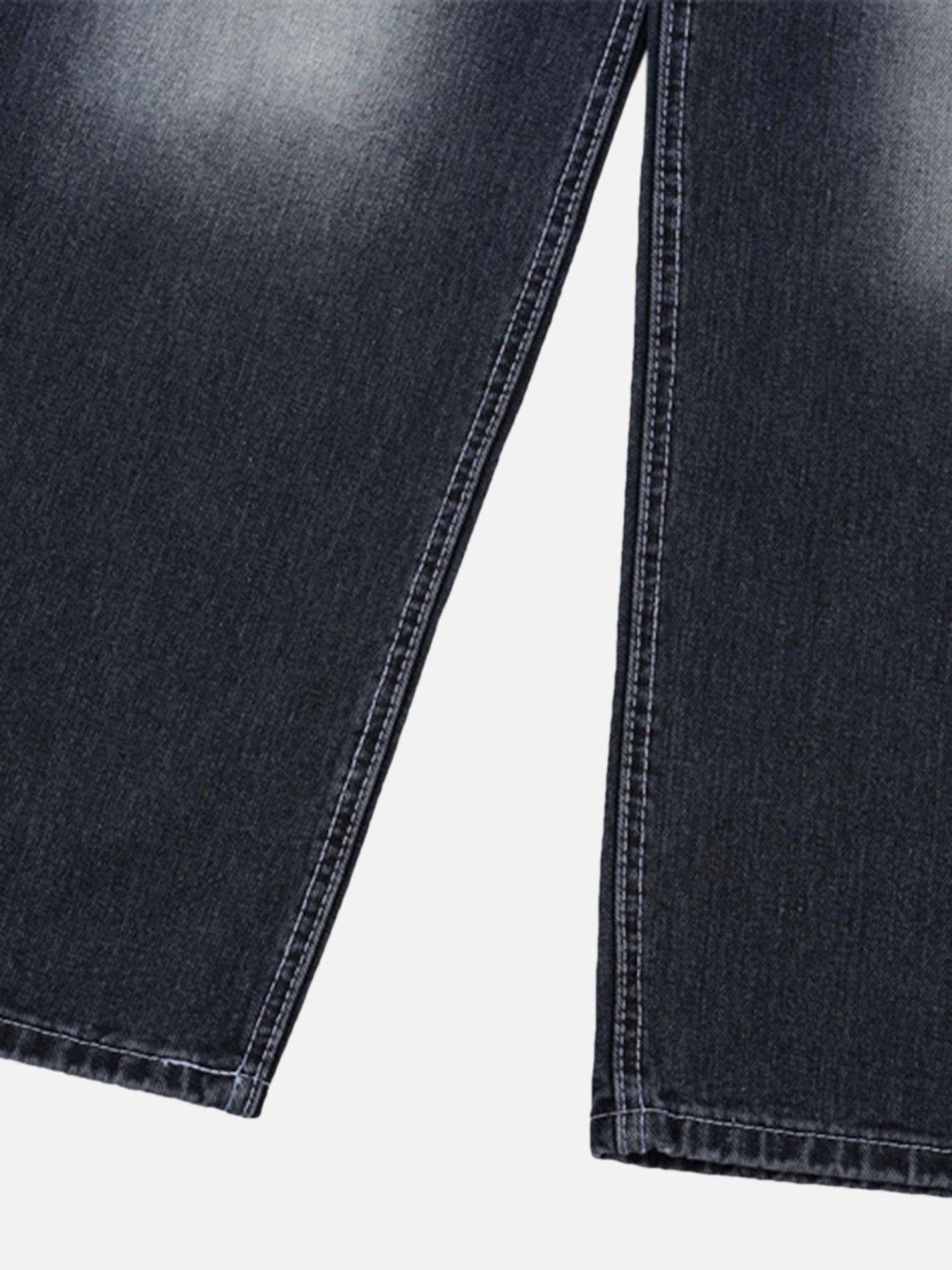 Tntwear® - Washed And Creased Wide-leg Jeans - 1979 - tntwear1