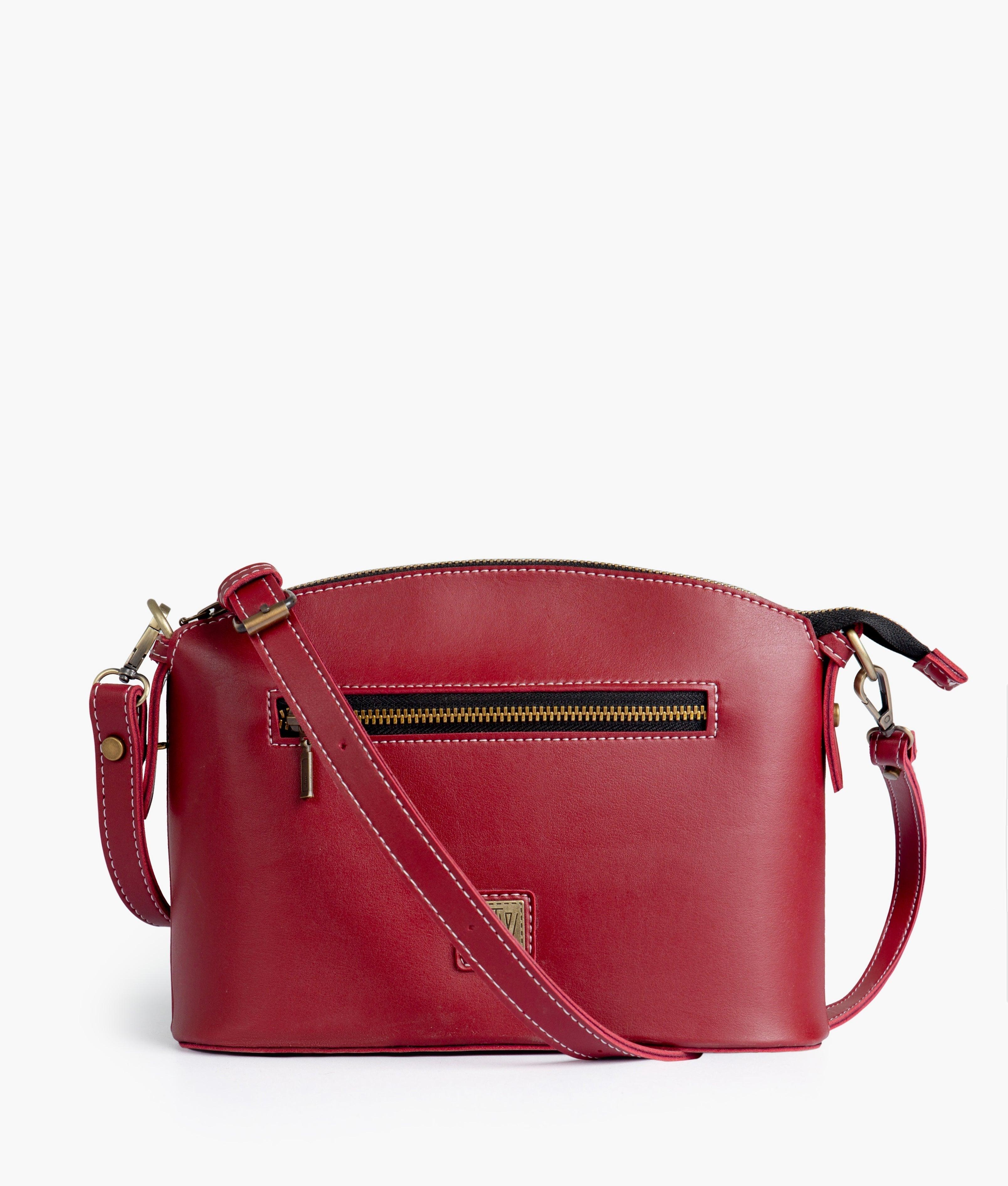 Maroon dome cross-body bag - tntwear1