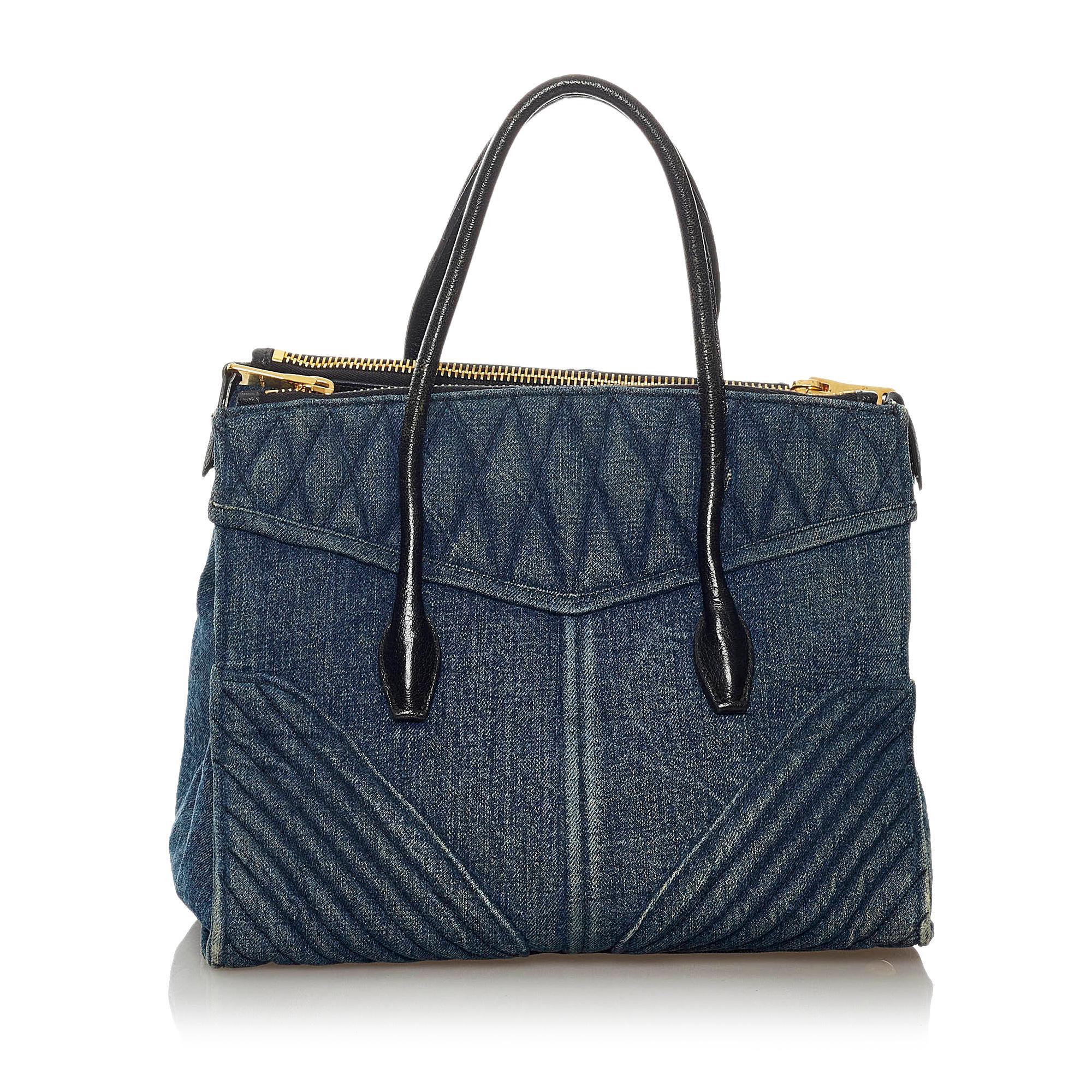 Miu Miu Biker Denim Tote Bag - tntwear1