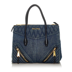 Miu Miu Biker Denim Tote Bag - tntwear1