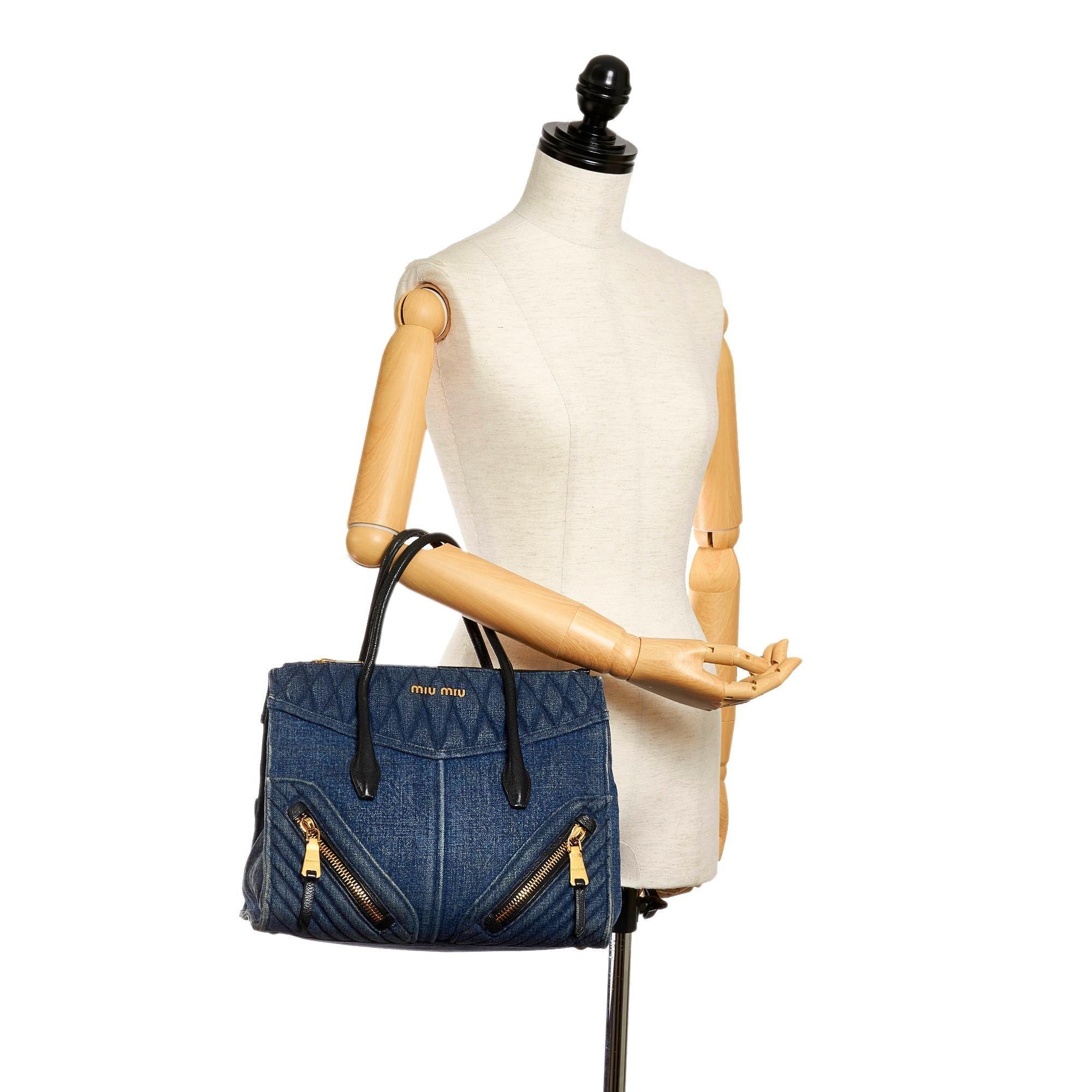 Miu Miu Biker Denim Tote Bag - tntwear1