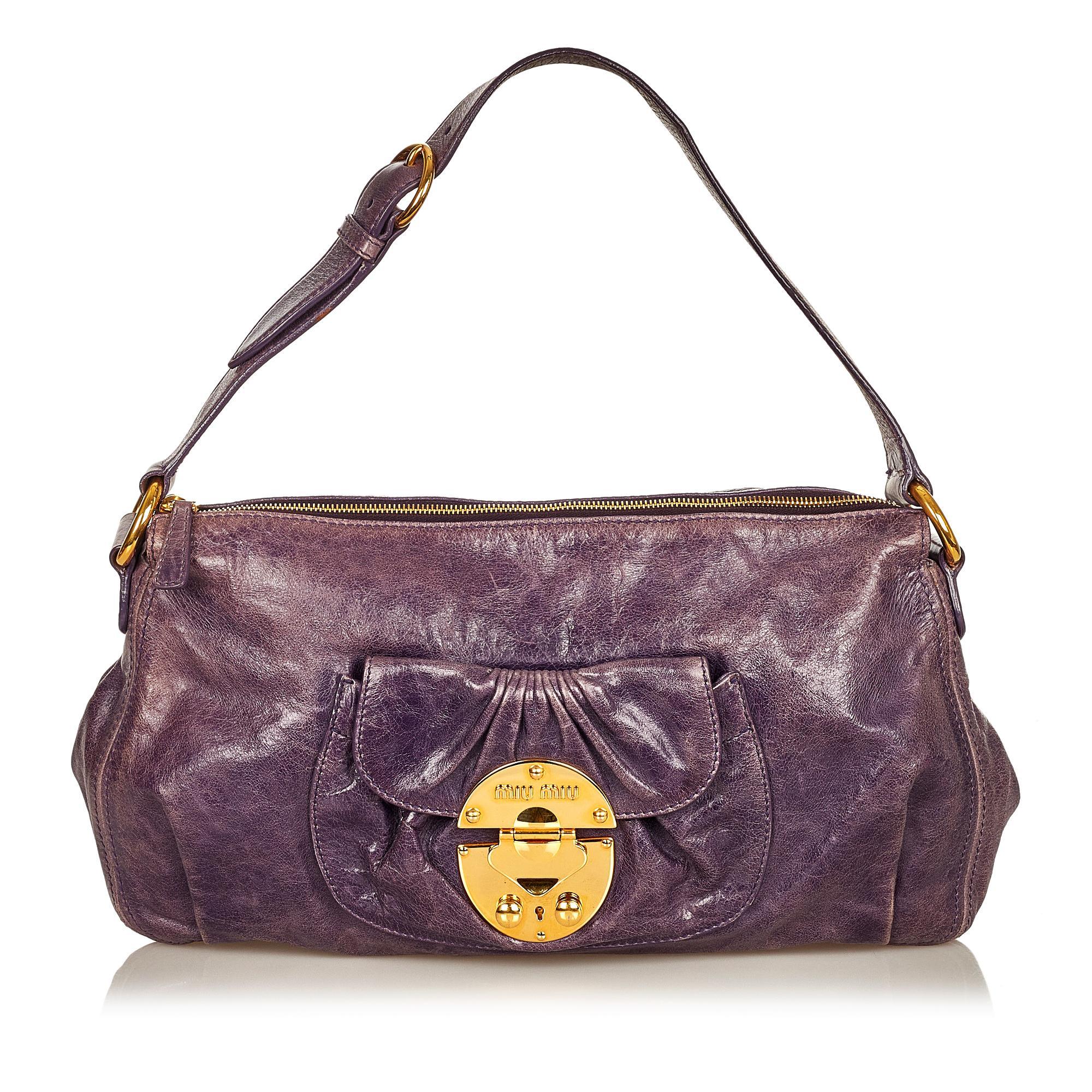 Miu Miu Leather Shoulder Bag - tntwear1