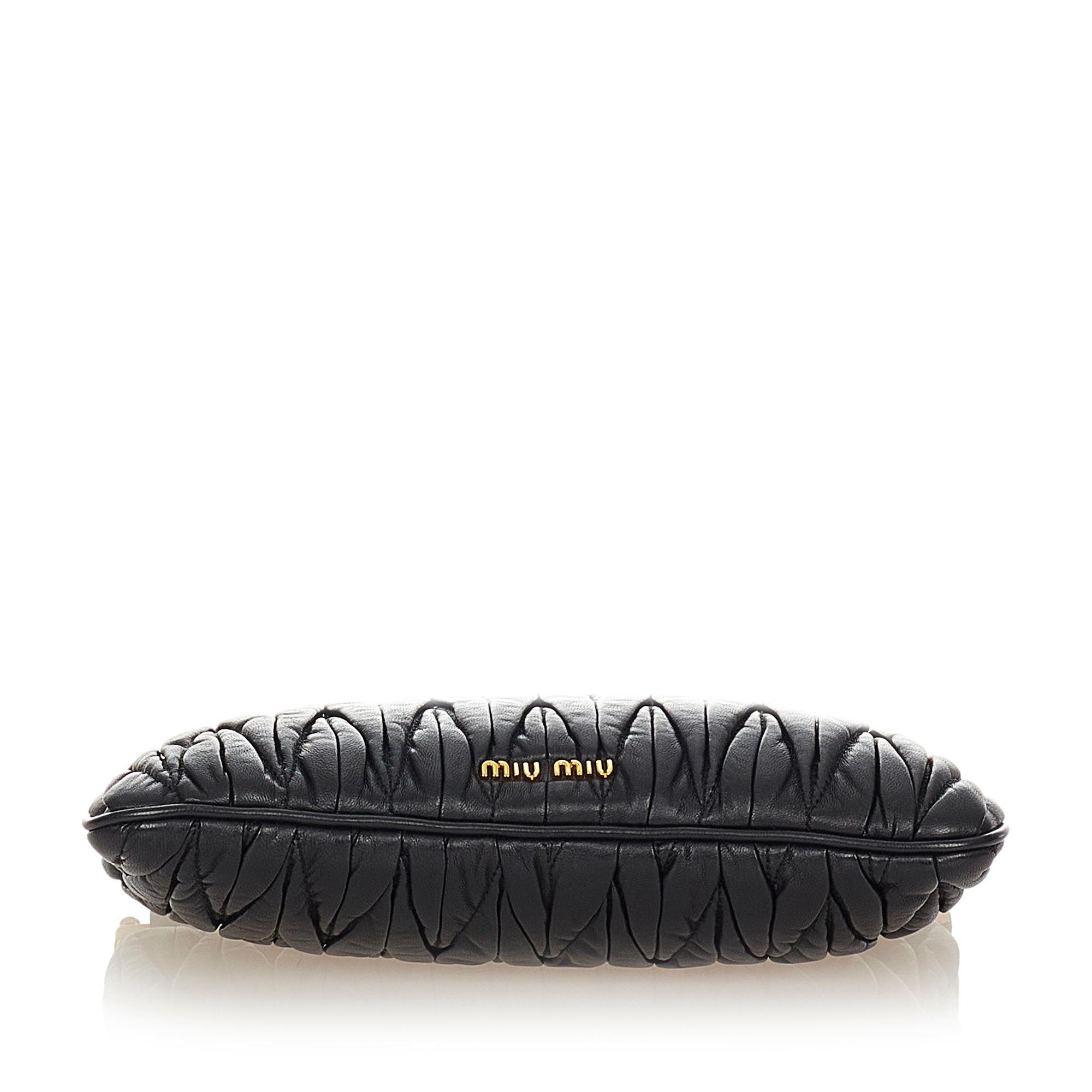 Miu Miu Matelasse Leather Clutch Bag - tntwear1