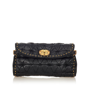 Miu Miu Quilted Studded Leather Clutch Bag - tntwear1