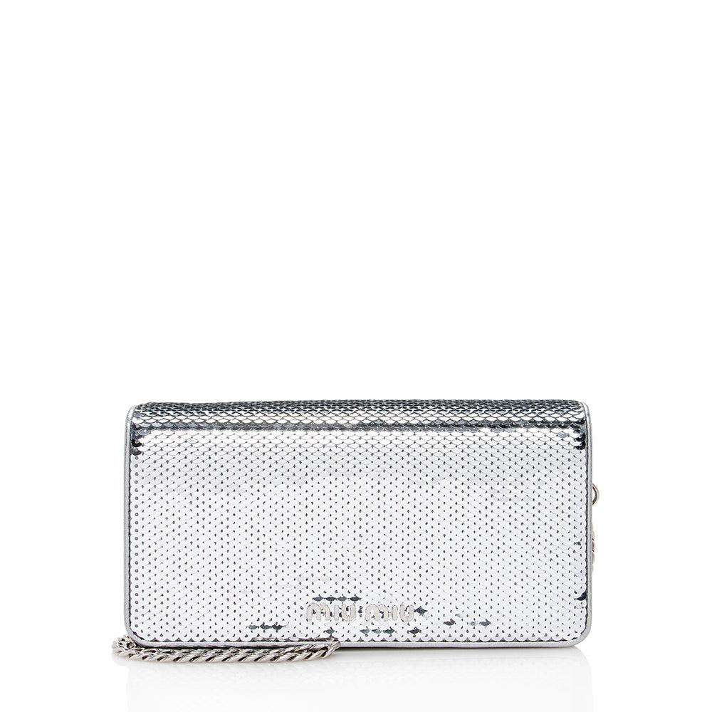 Miu Miu Sequin Flap Crossbody Bag - tntwear1