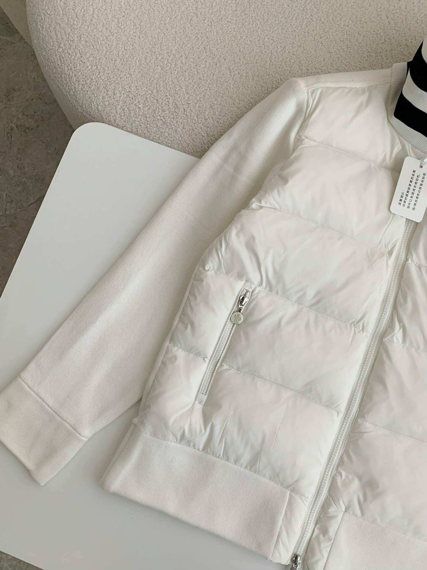 Moncler Down-paneled White Cotton jacket - tntwear1