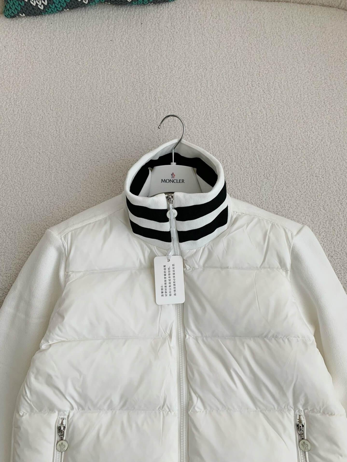 Moncler Down-paneled White Cotton jacket - tntwear1