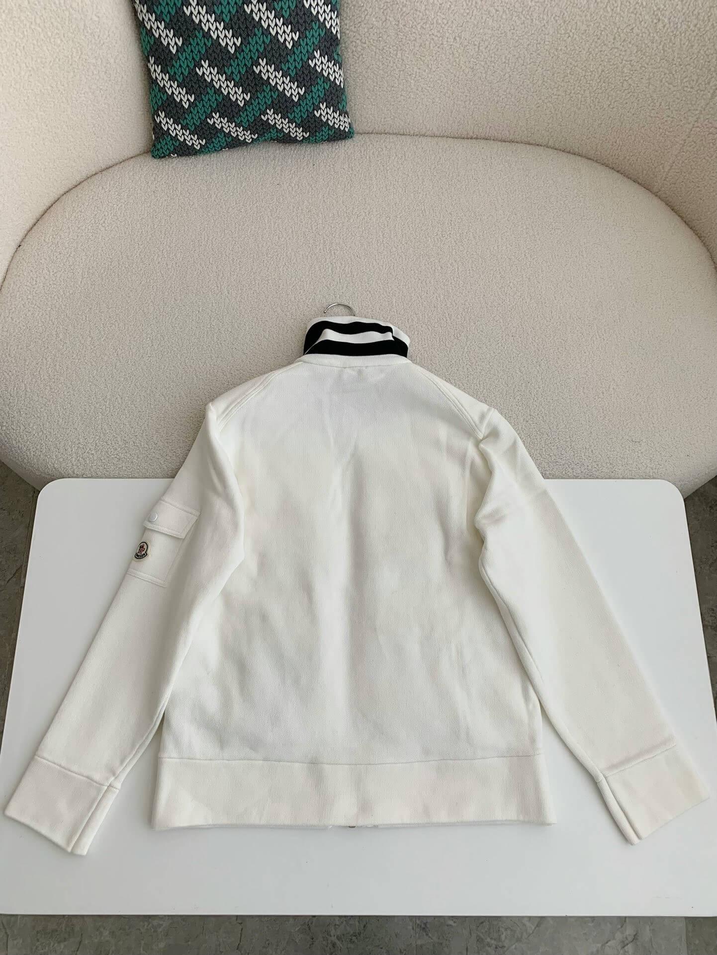 Moncler Down-paneled White Cotton jacket - tntwear1