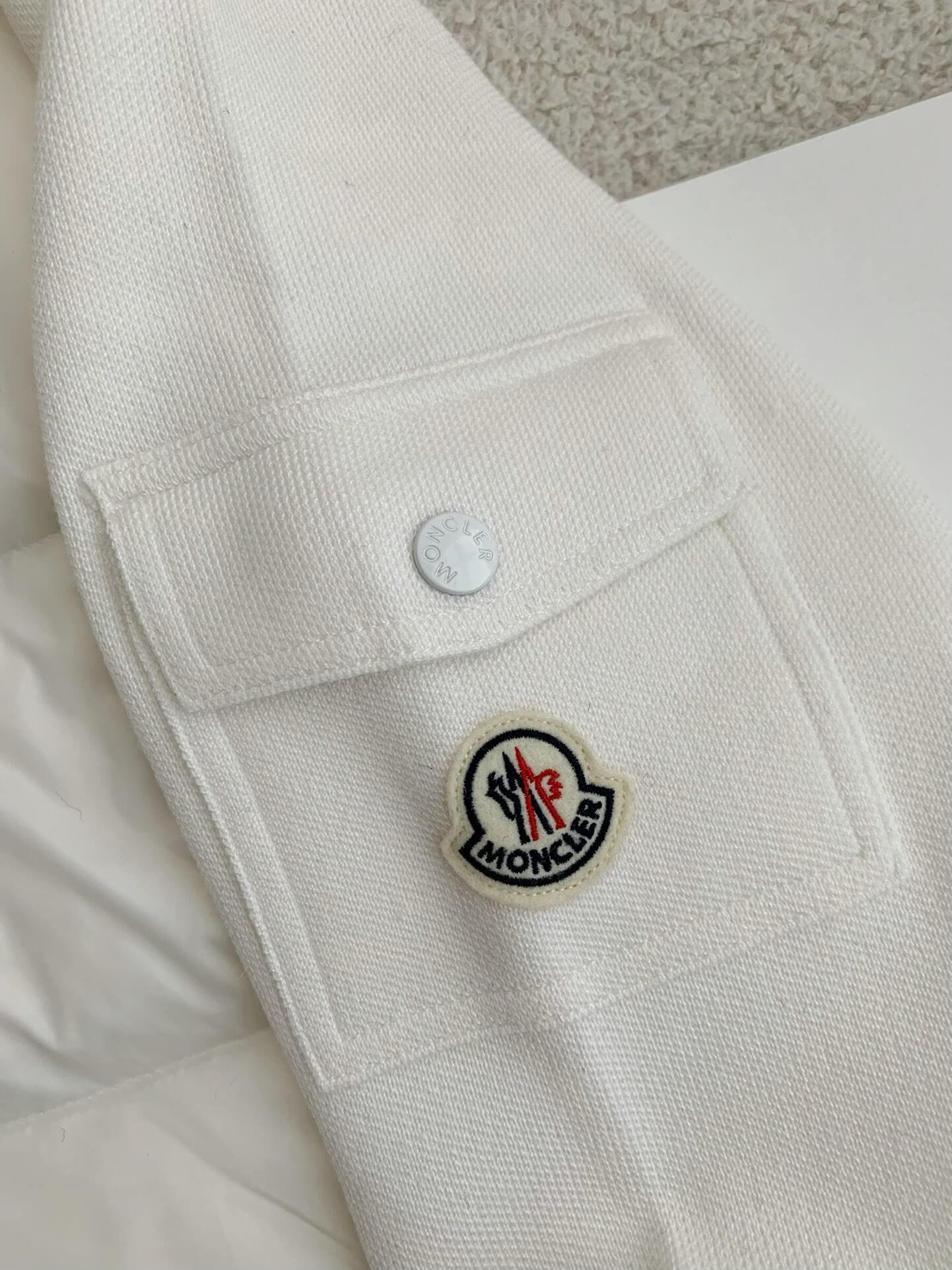 Moncler Down-paneled White Cotton jacket - tntwear1