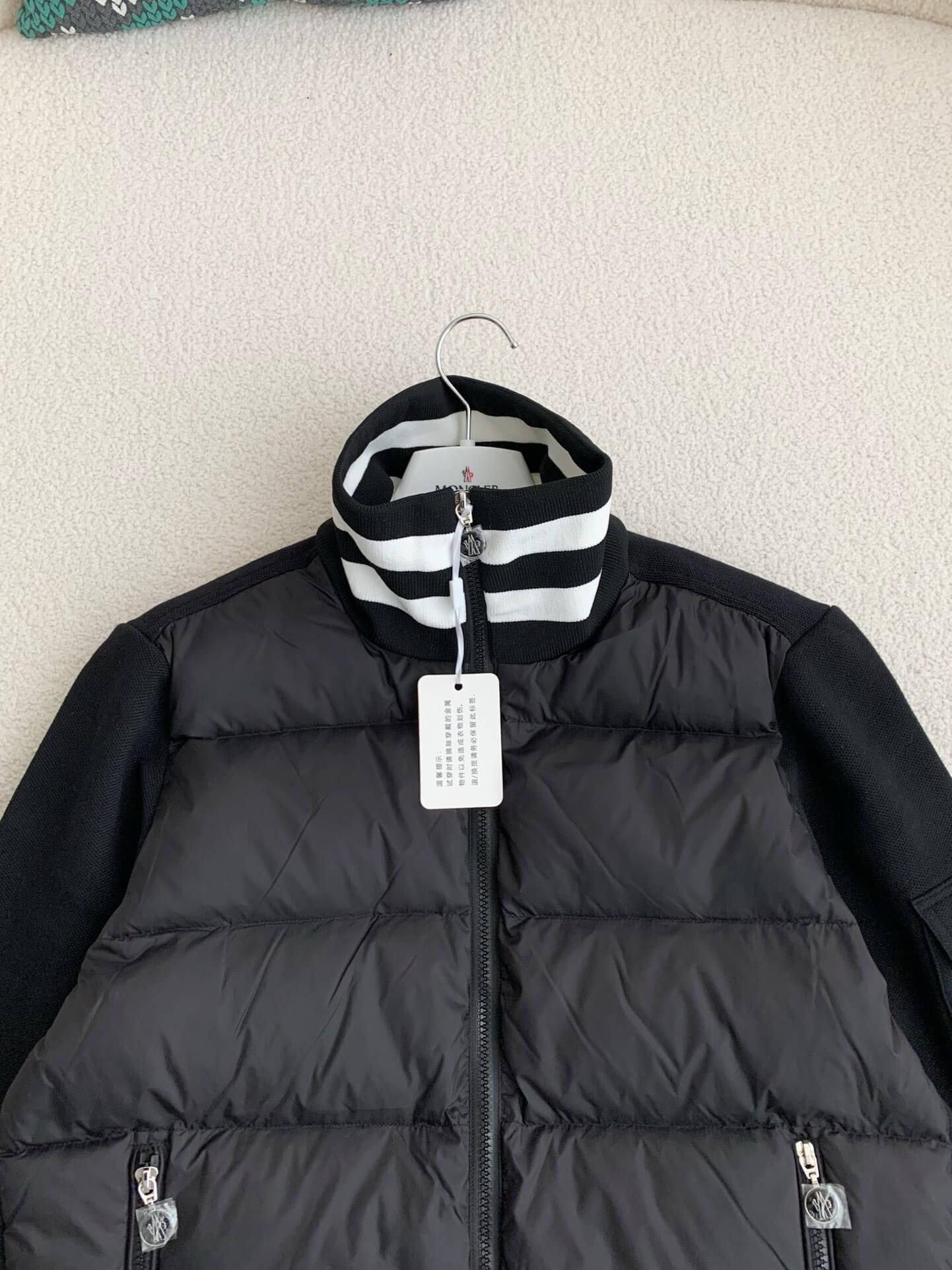 Moncler Down-paneled Black Cotton jacket - tntwear1