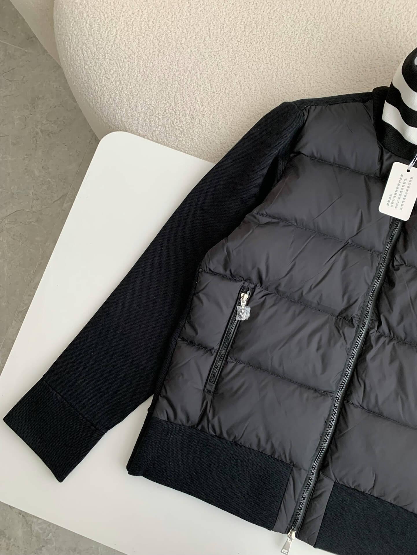 Moncler Down-paneled Black Cotton jacket - tntwear1