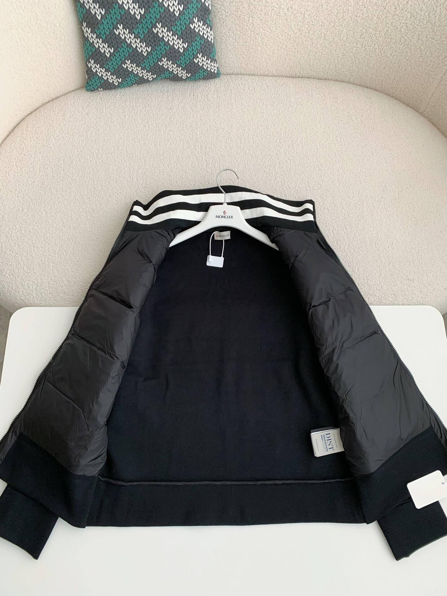 Moncler Down-paneled Black Cotton jacket - tntwear1