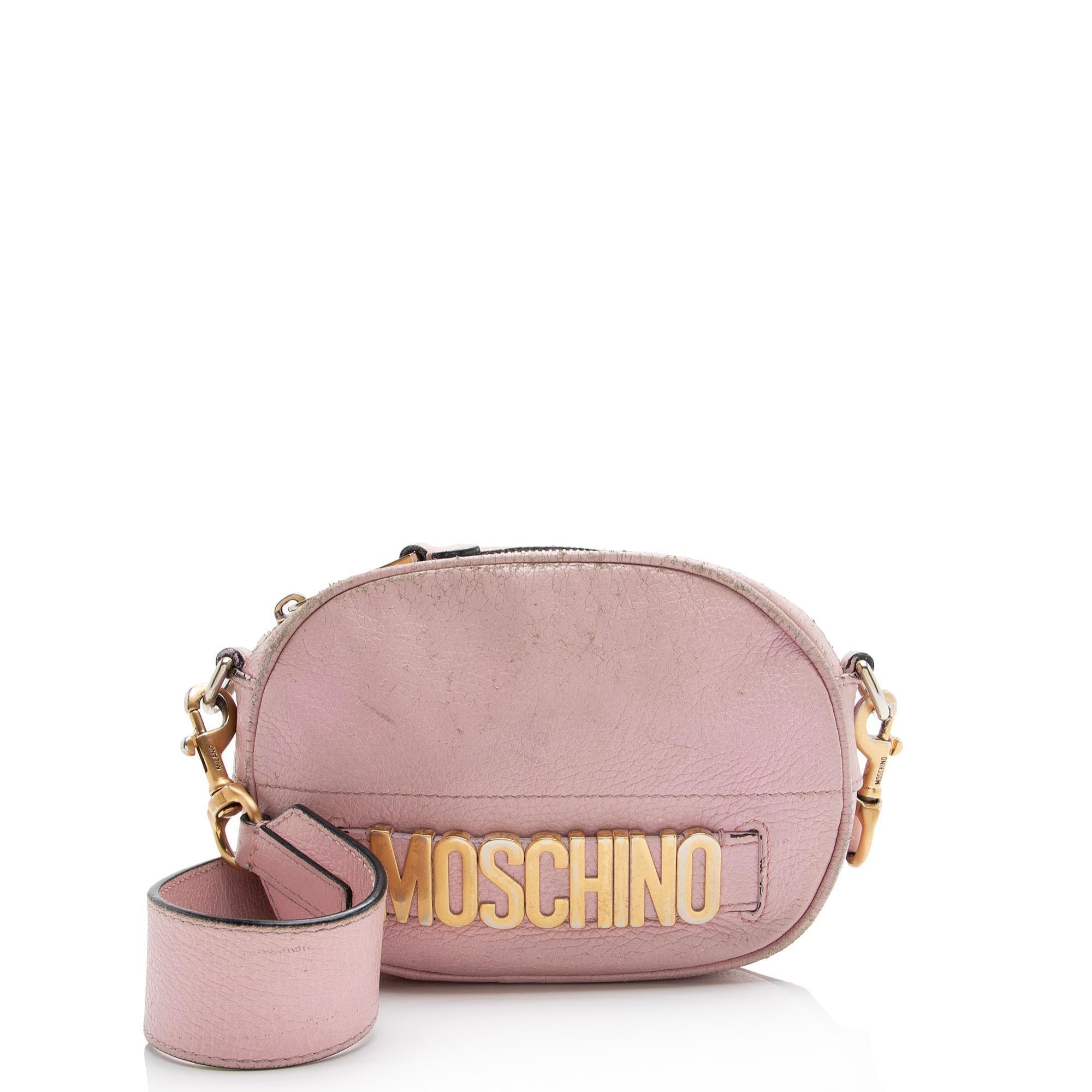 Moschino Leather Logo Shoulder Bag - FINAL SALE - tntwear1