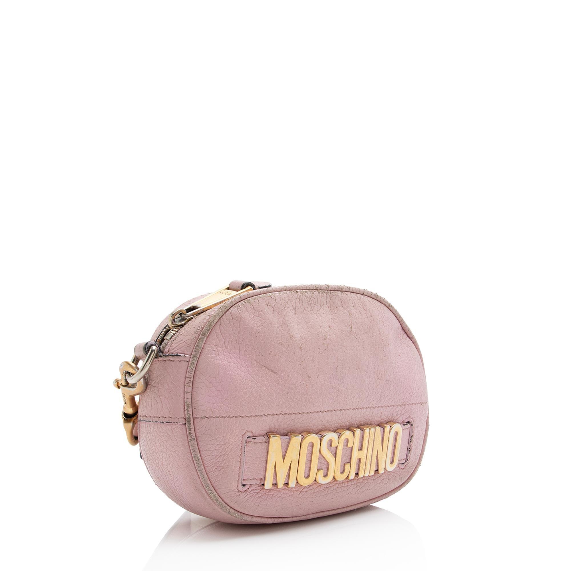 Moschino Leather Logo Shoulder Bag - FINAL SALE - tntwear1