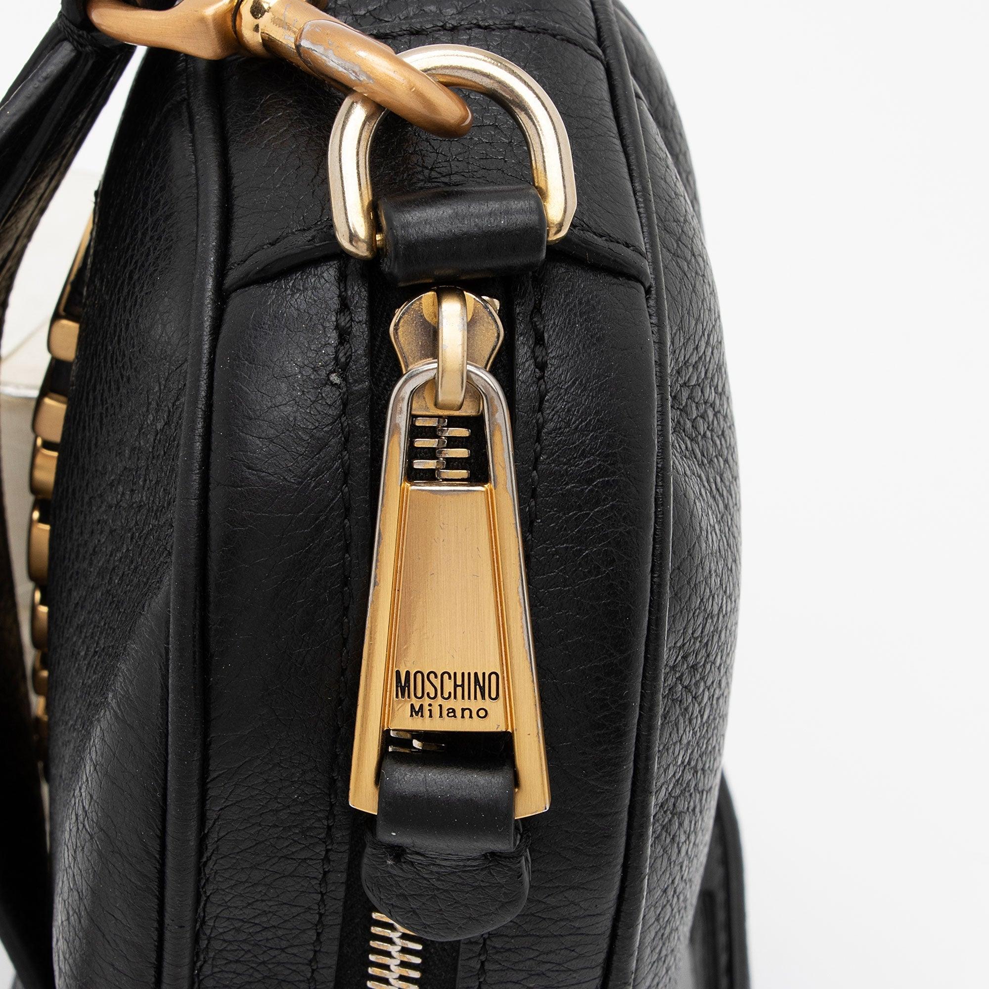 Moschino Leather Logo Shoulder Bag - tntwear1