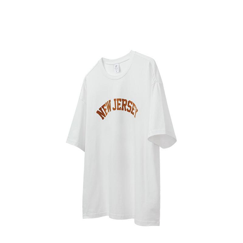 New Jersey Letter Print T-shirt - tntwear1