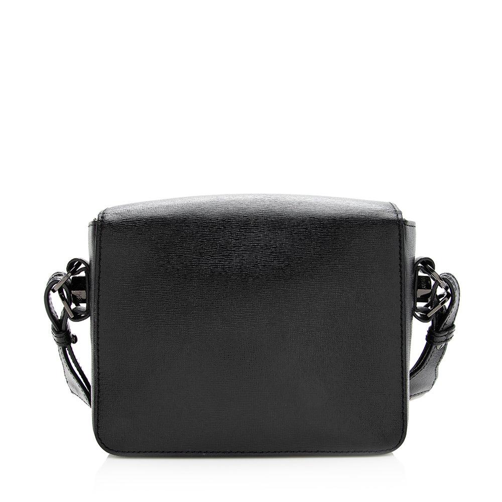 Off-White Leather Binder Clip Shoulder Bag - tntwear1