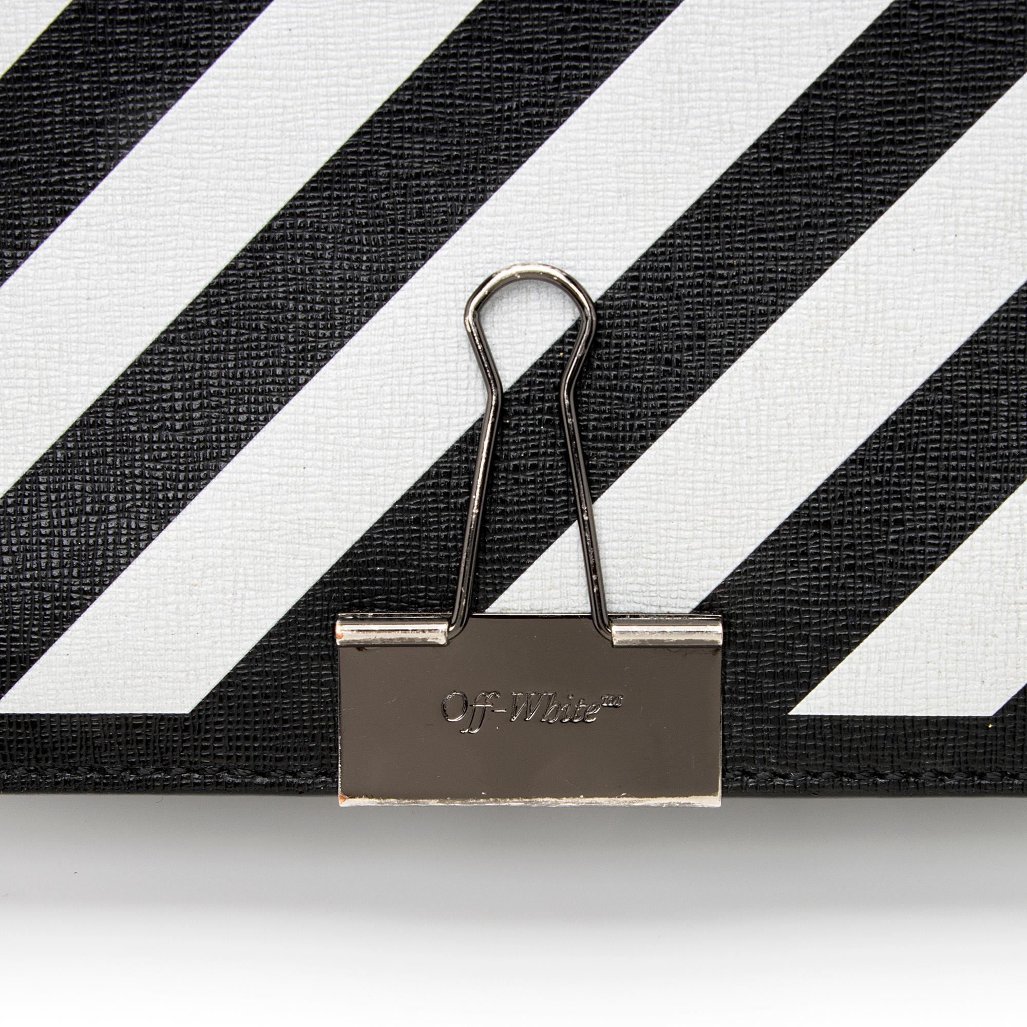 Off-White Leather Diag Mini Flap Bag - tntwear1