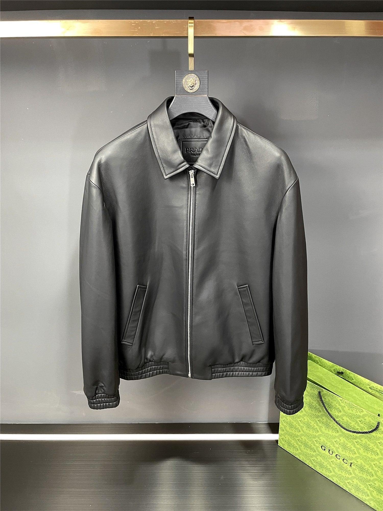 PRD Bomber Black Leather Jacket - tntwear1