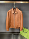 PRD Bomber Brown Leather Jacket - tntwear1