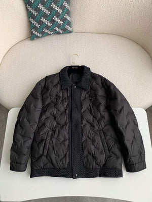 PRD Quilted Black Down Jacket - tntwear1