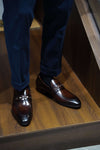 Refined Brown Leather Bit Loafers