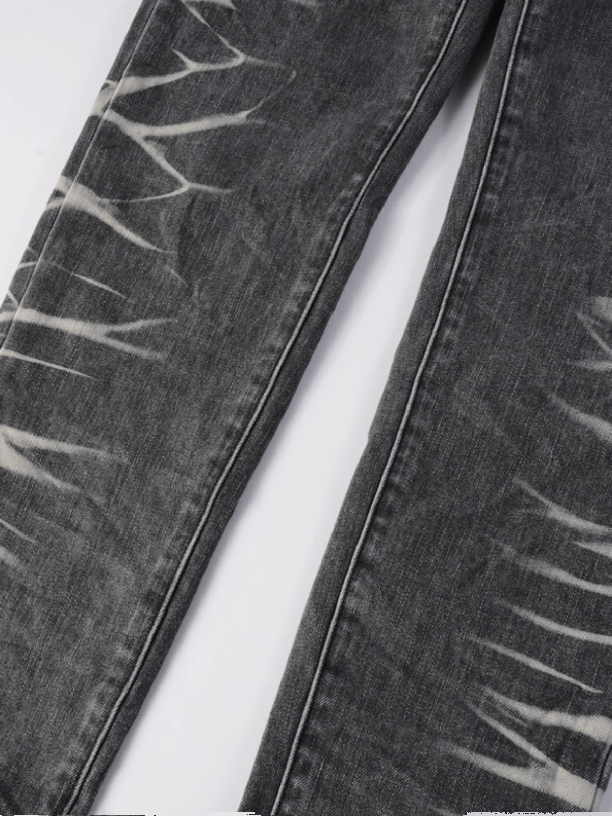 Black Ripped Patch Jeans