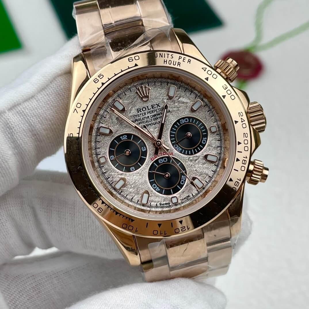 Cosmograph Daytona Everose Gold with Meteorite Dial - tntwear1