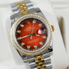 Rolex Datejust 36 Two-Tone with Red Diamond Dial and Jubilee Bracelet. - tntwear1