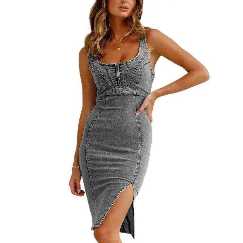 Roma Denim Sexy Dress - tntwear1