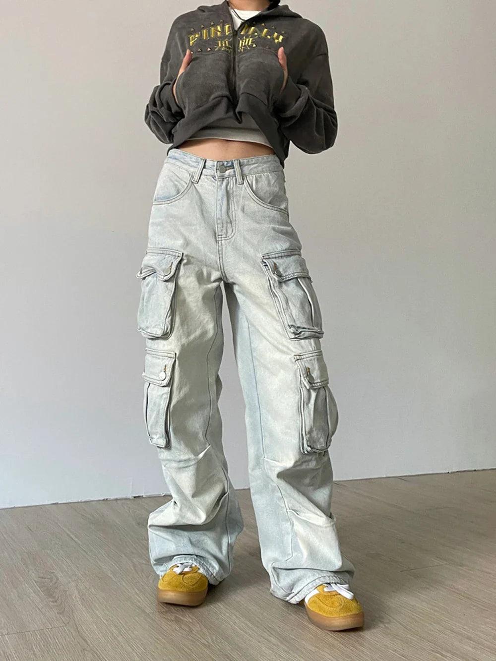 Y2k Vintage Distressed Cargo Pants - tntwear1