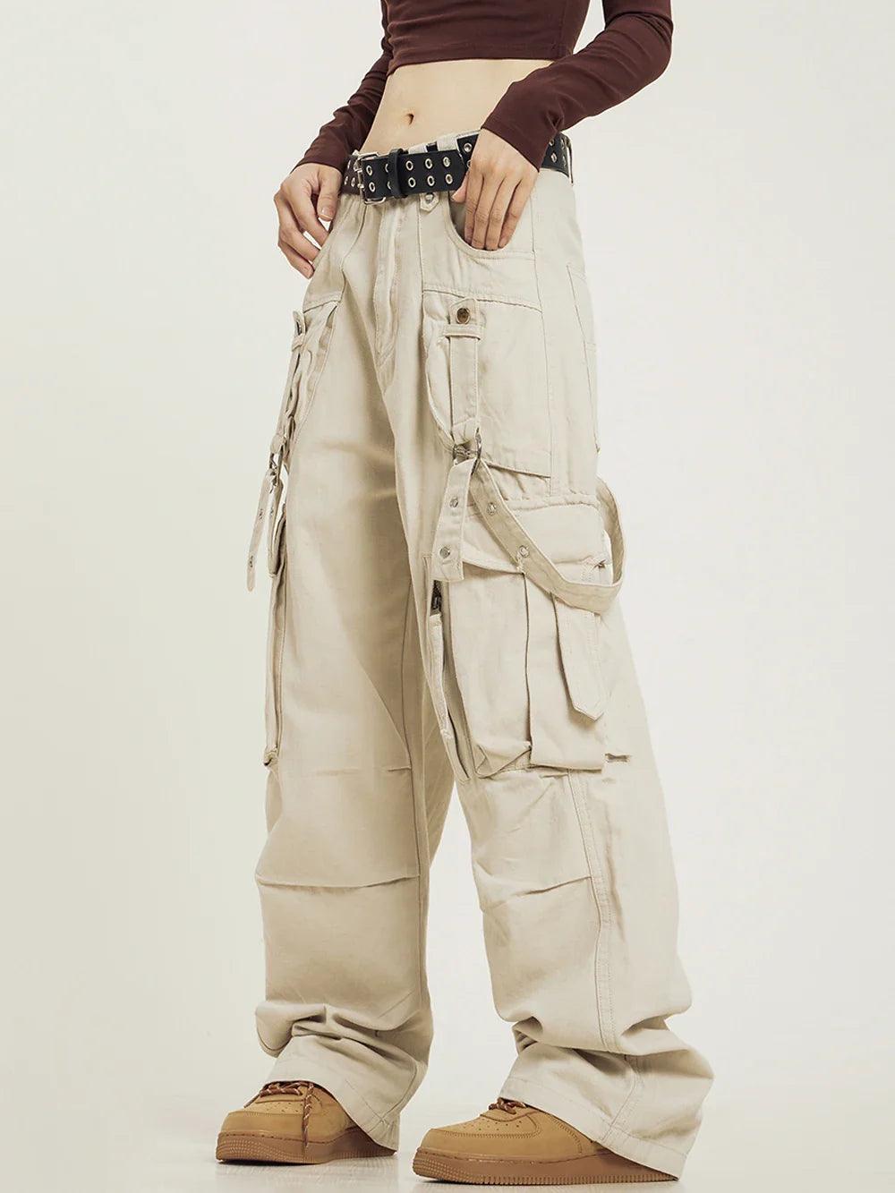 Y2k Vintage Spliced Cargo Pants - tntwear1