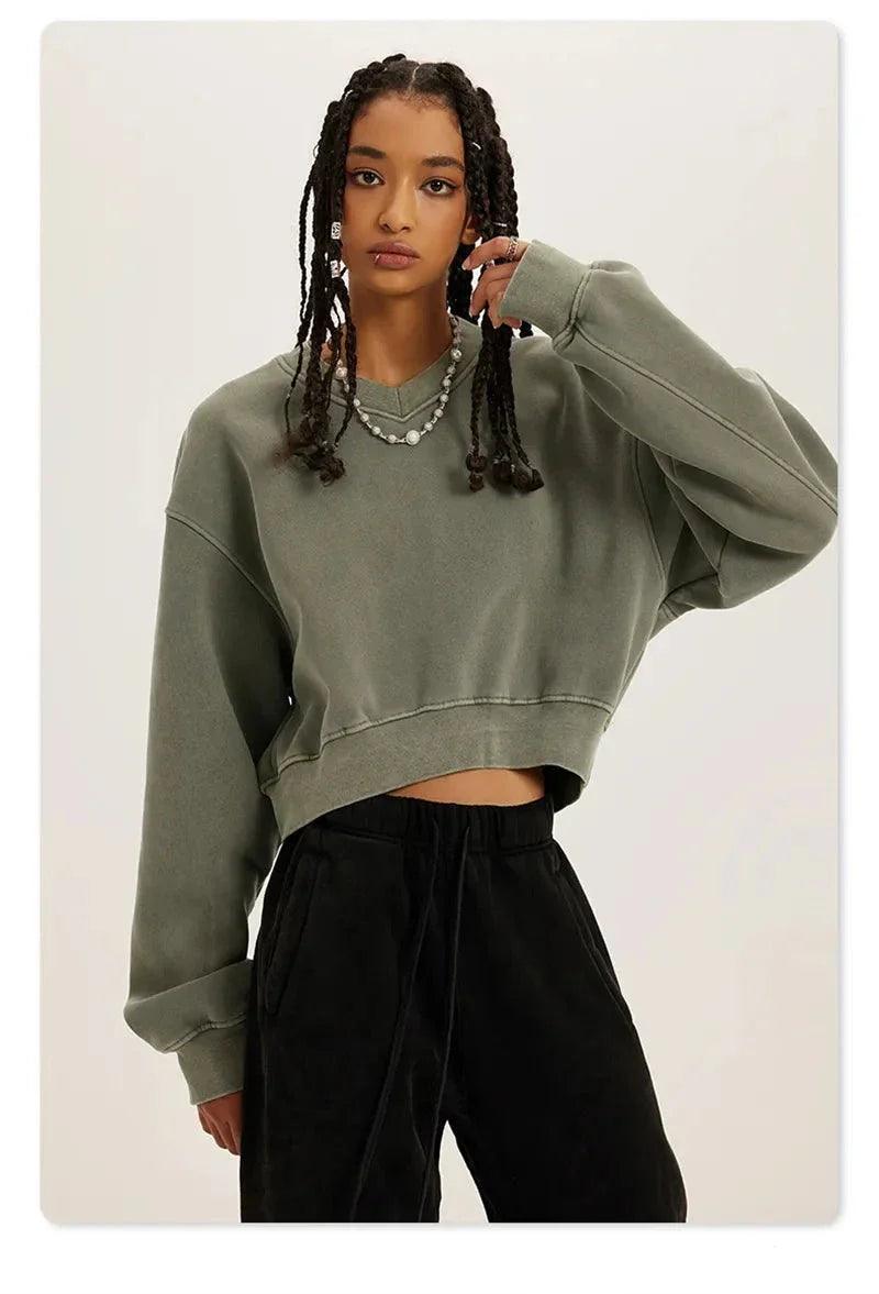 Women's Fleece Cropped Sweatshirt - tntwear1