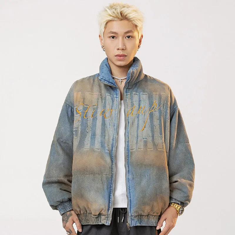 Vintage Washed Dye Denim Jacket - tntwear1