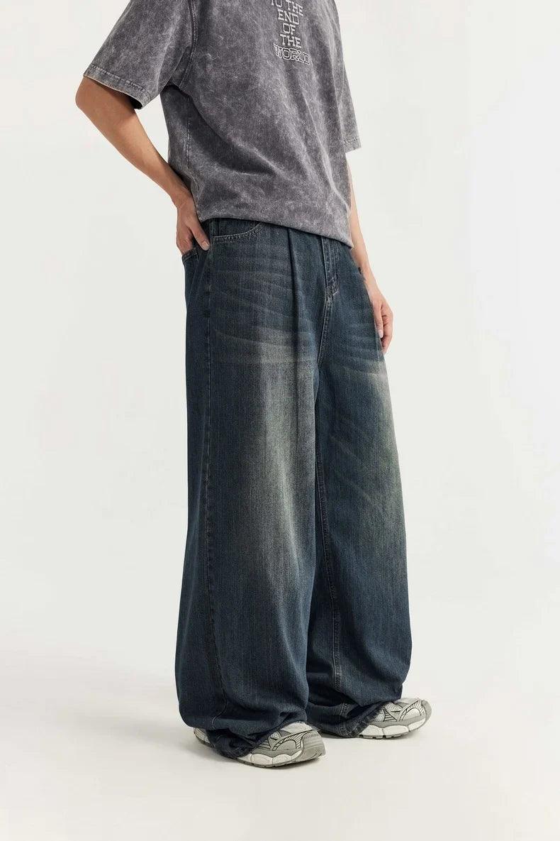 Wide-Leg Baggy Denim Jeans - tntwear1