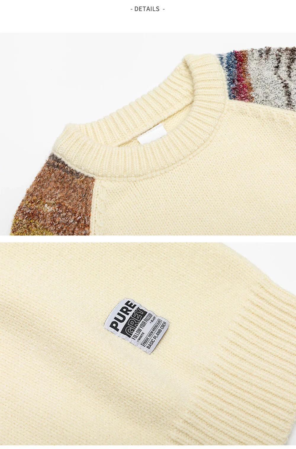 Textured Sleeve Knit Sweater - tntwear1