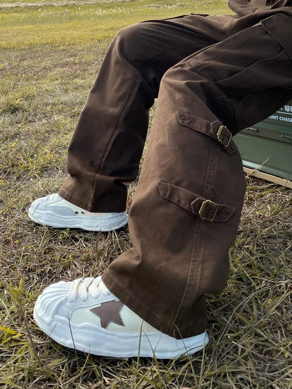 Y2k Baggy Straight Leg Cargo Pants - tntwear1