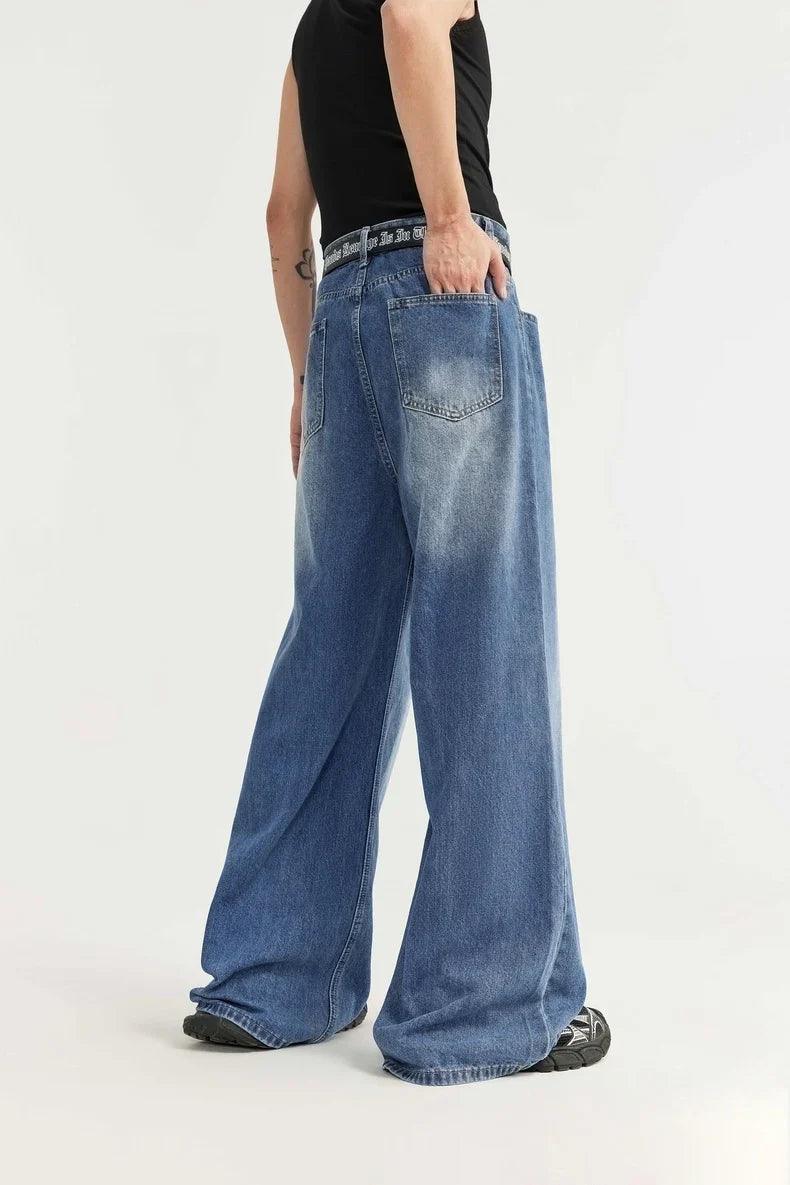 Wide-Leg Baggy Denim Jeans - tntwear1