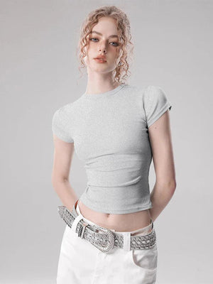 Women's Solid Color Crop Top - tntwear1