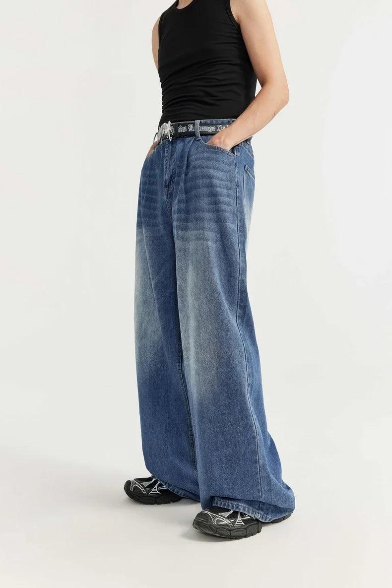 Wide-Leg Baggy Denim Jeans - tntwear1