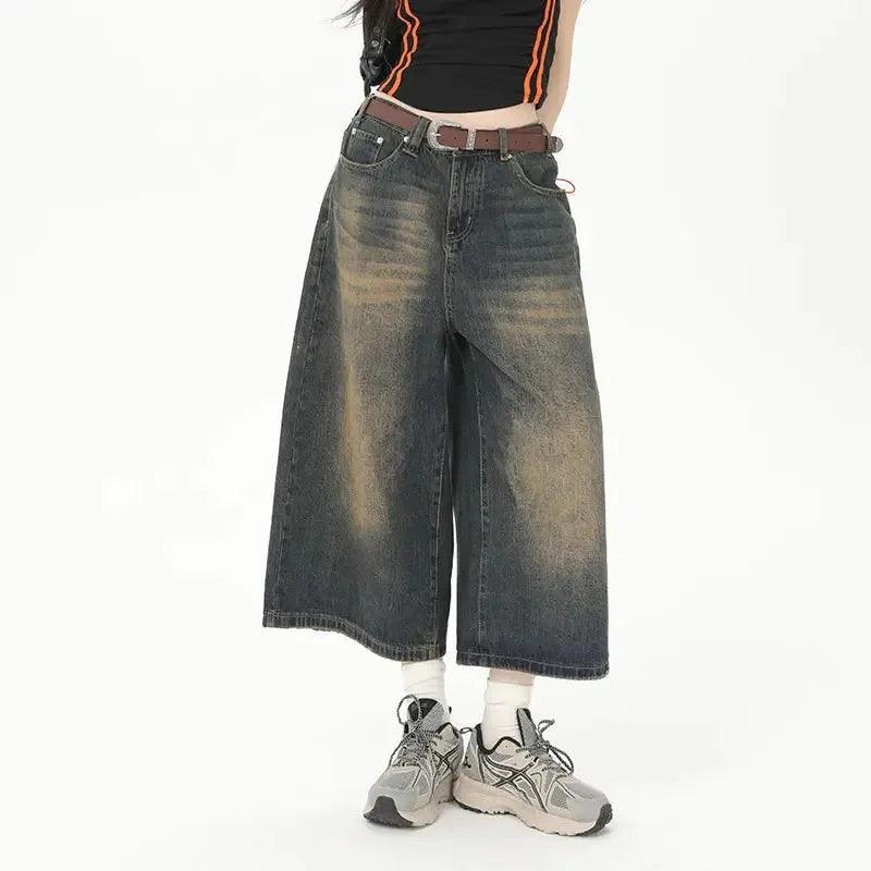 Vintage Washed Baggy Jorts - tntwear1