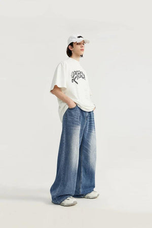 Wide-Leg Baggy Denim Jeans - tntwear1