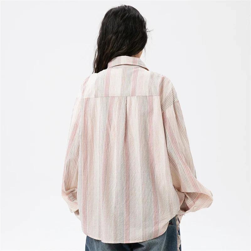 Heart Embroidery Long Sleeve Shirt - tntwear1