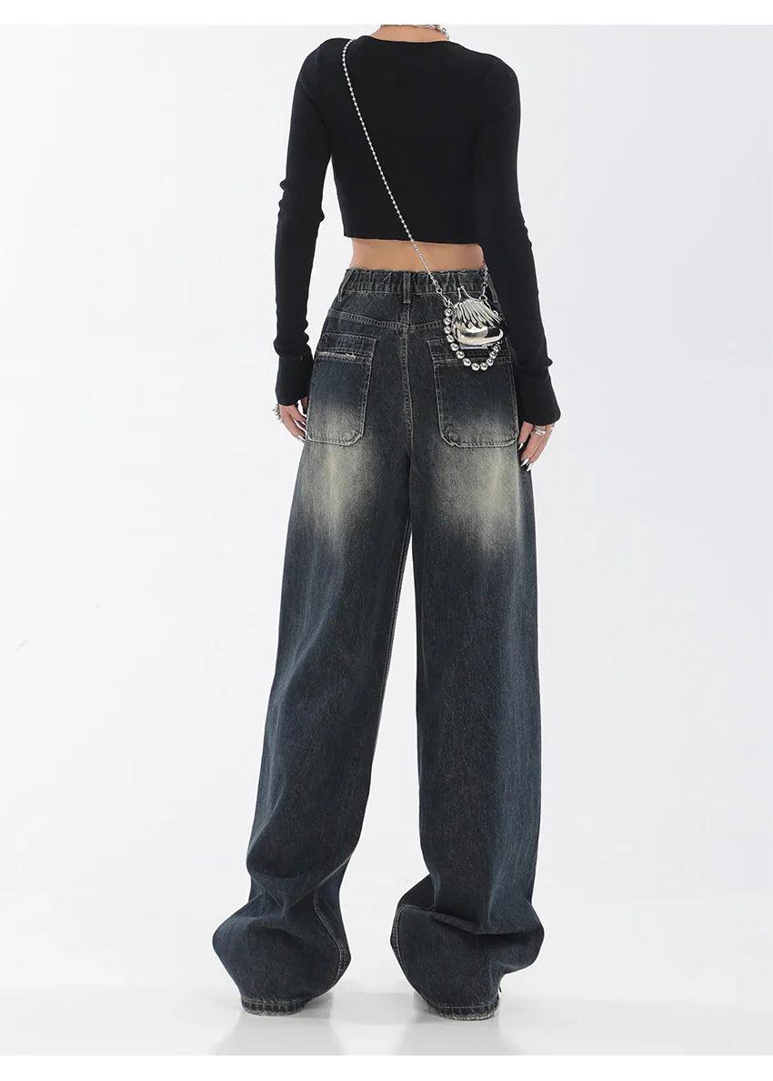 Vintage Washed High Waist Women's Jeans - tntwear1