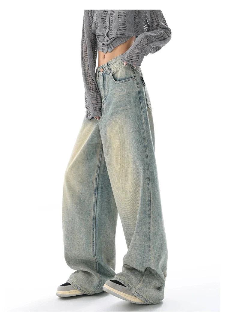 Ultra Wide-Leg Baggy Denim Jeans - tntwear1