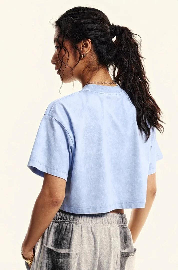 Cropped Washed Women's T-shirt - tntwear1